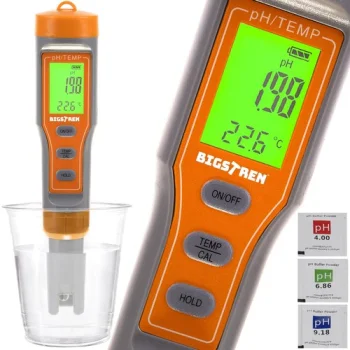 Bigstren 4-in-1 LED Water Quality Tester with pH and Temperature Meter