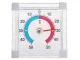Self-adhesive window external round thermometer
