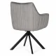 ModernHome 360° Swivel Velvet Dining Chair with Armrests, Beige