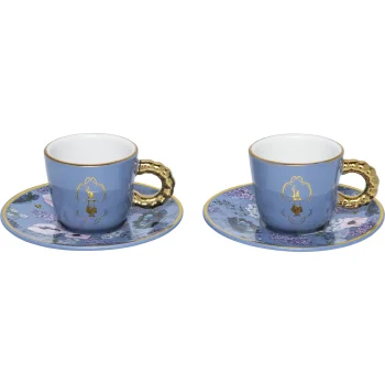 Bialetti Bridgerton Espresso Cup and Saucer Set, 2 Pieces, 90 ml