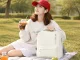 City Laptop Backpack 20L Travel School Bag with USB Port, White