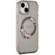 Guess iPhone 15 / 14 / 13 Case IML Flowers Wreath MagSafe, Black