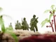 Set of Toy Soldiers Military Equipment Weapons in a Suitcase, 307 pcs.
