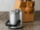 Electric Knife and Scissor Sharpener with Suction Cup, Silver