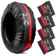 Universal tire covers set for 13–18 inch wheels, 4 pcs, black
