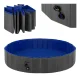 Foldable Dog Pool and Pet Bathing Tub 160x30 cm Purlov, Blue Grey