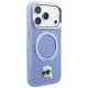 Karl Lagerfeld Case for iPhone 18 Pro / 17 Pro with Ring Stand 360 MagSafe - Light Blue