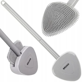 Silicone Toilet Brush with Wall-Mounted Holder