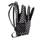 Kruzzel 30L Backpack with Shoe Bag, Checkered, Black