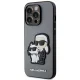 Apple iPhone 14 Pro 6.1\" Karl Lagerfeld Saffiano Karl&Choupette Case Cover (KLHCP14LSANKCPG), Silver
