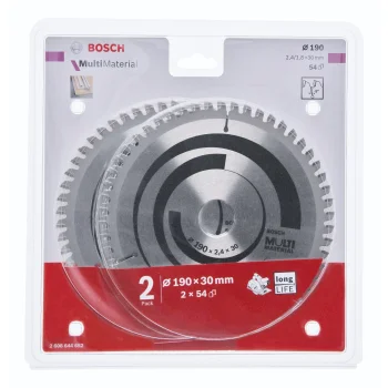 Bosch Multi Material Circular Saw Blade Set 190x30 mm, 54T, 2 pcs
