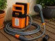 Portable Electric Camping Shower with USB Pump, Orange/Grey