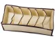 Underwear Drawer Organiser with 6 Compartments for Socks, Beige