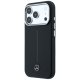 Mercedes Leather Semi Wrap Iconic Line MagSafe Case for iPhone 17 Pro Max Black