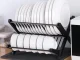 Two-Tier Dish Drainer with Tray, Foldable