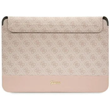 Guess 4G Stripe Metal Logo Laptop Sleeve up to 14", Pink
