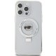 Karl Lagerfeld iPhone 15 Pro vāciņš Ring Stand Karl Head MagSafe, balts