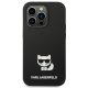 Apple iPhone 14 Pro 6.1\'\' Karl Lagerfeld Silicone Choupette Body Case Cover (KLHCP14LSLCTBK), Black