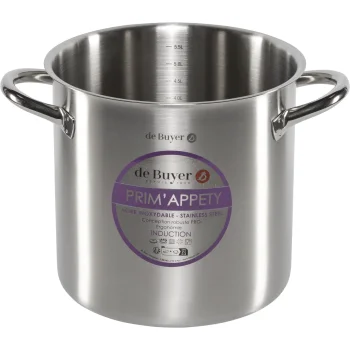 De Buyer PRIM'APPETY Stainless Steel Stockpot 20 cm, 5.5 L