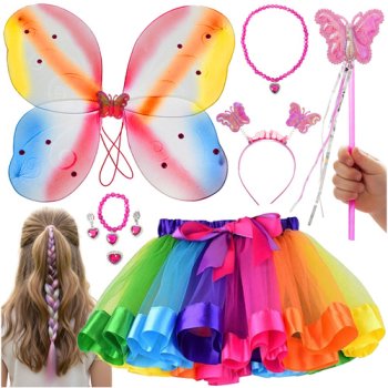 Kruzzel Kids Butterfly Costume Dress Up Set 6pcs 26742, Multicolor