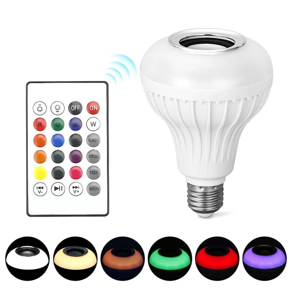 LED Light Bulb E27 with Bluetooth Speaker + Remote Control (2)