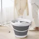 Large Foldable Silicone Bucket with Handle 5L Grey-White