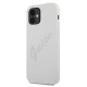 Guess iPhone 12 mini Case Silicone Vintage Script, Cream