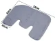 Electric Heating Pad / Cushion with Remote Control, 70W, 58x44cm, Grey