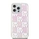 Apple iPhone 15 Pro Max 6.7\'\' DKNY Liquid Glitter Multilogo Case Cover, Pink