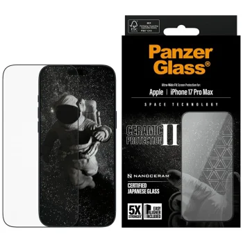 PanzerGlass Ceramic II Ultra-Wide Fit EasyAligne Tempered Glass iPhone 17 Pro Max