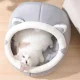 Enclosed Pet Cave Bed for Cats and Dogs, Size S, Grey