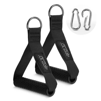 4FIZJO Cable Machine Rubber Handles 2 pcs, Black
