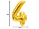 Foil Balloon Number 4 for Birthday Party 66cm, Gold