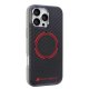 Audi Carbon Fiber Sport Red Circle MagSafe Phone Case Cover iPhone 16 Pro Max 6.9\" - Black