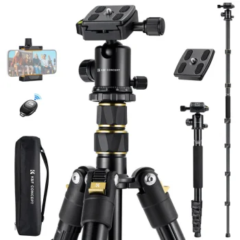 K&F Concept B234A1 Tripod with BH-28 Ball Head and Remote Control