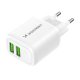 Wozinsky CUWCW 2.4A 2 x USB-A Wall Charger - White