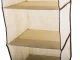 Hanging Closet Organizer with 5 Shelves 100cm Beige