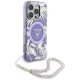 Guess Palm Trees Triangle Pearl Strap MagSafe Phone Case Cover iPhone 16 Pro Max Purple