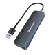 Wozinsky WHS080YSS 4-Port USB-A 3.0 Hub with Switches - Gray