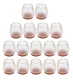 Silicone Furniture Leg Protectors with Felt, 16 Pcs, 12-16 mm, Transparent