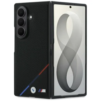 BMW M Leather Perforated MagSafe Case for Samsung Galaxy Z Fold 8 Ultra, Black