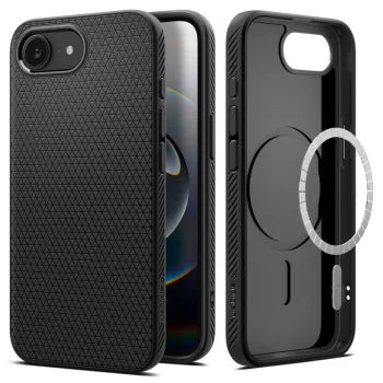 Spigen Liquid Air Mag Case for iPhone 16e / 17e with MagSafe, Matte Black