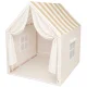 Foldable Kids Playhouse Tent 130x120x100 cm, Striped Beige
