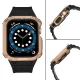 Armored Case with Strap for Apple Watch 42/44/45mm (Black/Rose Gold)