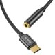 Baseus USB-C to 3.5 mm Female Adapter 24 bit 48 KHz, Black