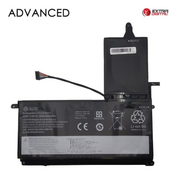 Extra Digital Notebook Battery for Lenovo 45N1166, 3600mAh