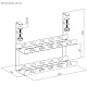 Maclean MC-104 B Under-Desk Cable Organizer, 2 Levels, Black