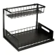 2-Tier Pull-Out Kitchen Under Sink Organizer, Black