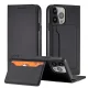Magnet Card Case Wallet Flip Cover for iPhone 13 Pro Max, Black