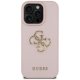 Guess Grained Big 4G Logo Small Classic Logo iPhone 16 Pro Max Case - Pink